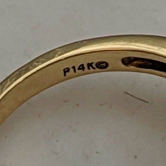 14k Gold Sapphire & Diamond Ring - Picture 3 of 5